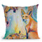 Psychedelic Foxes Throw Pillow By Emily Heard - All About Vibe