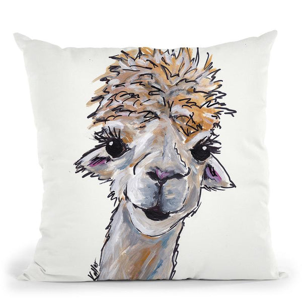 Alpaca Angel Throw Pillow By Hippie Hound Studios - All About Vibe