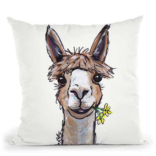 Alpaca Lycoming Throw Pillow By Hippie Hound Studios - All About Vibe