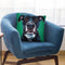 Black Dog On Emerald Throw Pillow By Hippie Hound Studios - All About Vibe