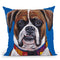 Boxer Blue Throw Pillow By Hippie Hound Studios - All About Vibe