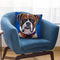 Boxer Blue Throw Pillow By Hippie Hound Studios - All About Vibe
