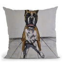 Boxer Full Body Expressive Throw Pillow By Hippie Hound Studios - All About Vibe