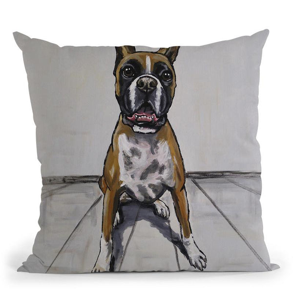 Boxer Full Body Expressive Throw Pillow By Hippie Hound Studios - All About Vibe