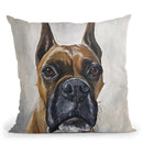Boxer Kyleigh Throw Pillow By Hippie Hound Studios - All About Vibe