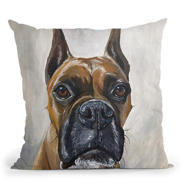 Boxer Kyleigh Throw Pillow By Hippie Hound Studios - All About Vibe