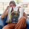 Boxer Kyleigh Throw Pillow By Hippie Hound Studios - All About Vibe