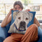 Boxer White Throw Pillow By Hippie Hound Studios - All About Vibe