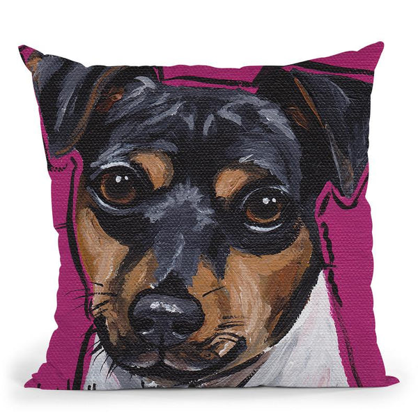 Brazilian Terrier 4 Throw Pillow By Hippie Hound Studios - All About Vibe