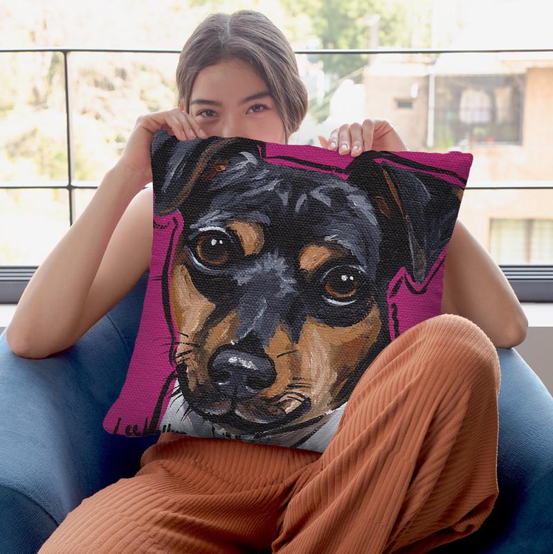 Brazilian Terrier 4 Throw Pillow By Hippie Hound Studios - All About Vibe