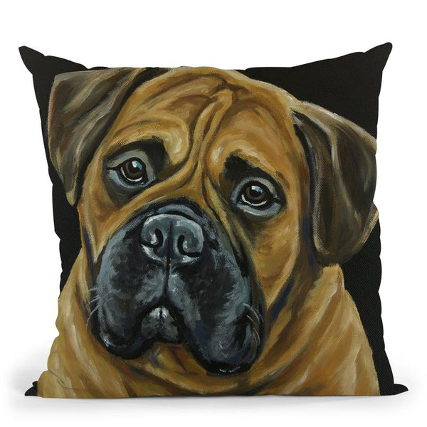 Bull Mastiff Throw Pillow By Hippie Hound Studios - All About Vibe