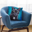Cat Black Cat Expressive Throw Pillow By Hippie Hound Studios - All About Vibe
