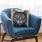 Cat Smokey Gray Tabby Throw Pillow By Hippie Hound Studios - All About Vibe