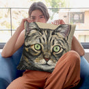 Cat Tabby Ontan Throw Pillow By Hippie Hound Studios - All About Vibe