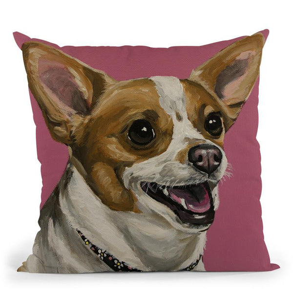 Chihuahua Bella Throw Pillow By Hippie Hound Studios - All About Vibe