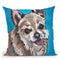 Chihuahua On Blue Expressive Throw Pillow By Hippie Hound Studios - All About Vibe