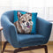 Chihuahua On Blue Expressive Throw Pillow By Hippie Hound Studios - All About Vibe