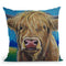 Cow Fergus Scottish Higland Cow Throw Pillow By Hippie Hound Studios - All About Vibe