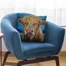 Cow Fergus Scottish Higland Cow Throw Pillow By Hippie Hound Studios - All About Vibe