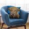 Cow Fergus Scottish Higland Cow Throw Pillow By Hippie Hound Studios - All About Vibe