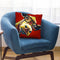 Cow Gertrude Red Throw Pillow By Hippie Hound Studios - All About Vibe