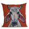 Cow Pablo Throw Pillow By Hippie Hound Studios - All About Vibe