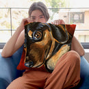 Dachshund Expressive Throw Pillow By Hippie Hound Studios - All About Vibe