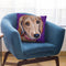 Daschund Purple Throw Pillow By Hippie Hound Studios - All About Vibe