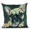 Frenchie Pup 1 Throw Pillow By Hippie Hound Studios - All About Vibe