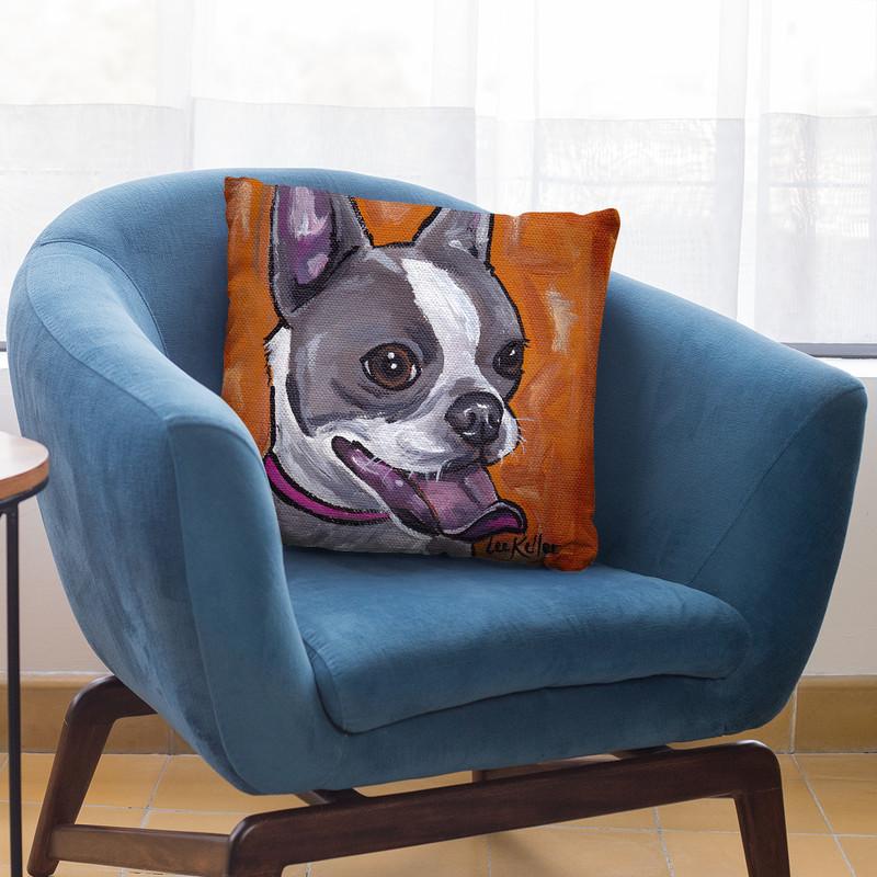 Frenchie Throw Pillow By Hippie Hound Studios - All About Vibe