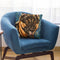 Germanepherd Expressive Blue 1 Throw Pillow By Hippie Hound Studios - All About Vibe