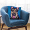 Germanepherd Expressive Blue 2 Throw Pillow By Hippie Hound Studios - All About Vibe