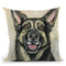 Germanepherd On Neutral Throw Pillow By Hippie Hound Studios - All About Vibe