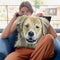 Golden Retreiver On Black Throw Pillow By Hippie Hound Studios - All About Vibe