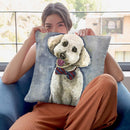 Goldendoodle Bowtie Lindsey Throw Pillow By Hippie Hound Studios - All About Vibe