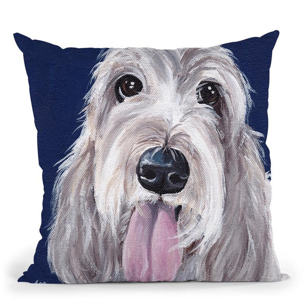 Grand Basset Grifon Vendeen Throw Pillow By Hippie Hound Studios - All About Vibe