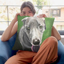 Great Dane Green Throw Pillow By Hippie Hound Studios - All About Vibe
