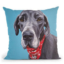 Great Dane Jake Throw Pillow By Hippie Hound Studios - All About Vibe