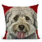 Havanese On Red Throw Pillow By Hippie Hound Studios - All About Vibe