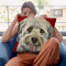 Havanese On Red Throw Pillow By Hippie Hound Studios - All About Vibe