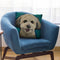 Havanese On Teal Throw Pillow By Hippie Hound Studios - All About Vibe