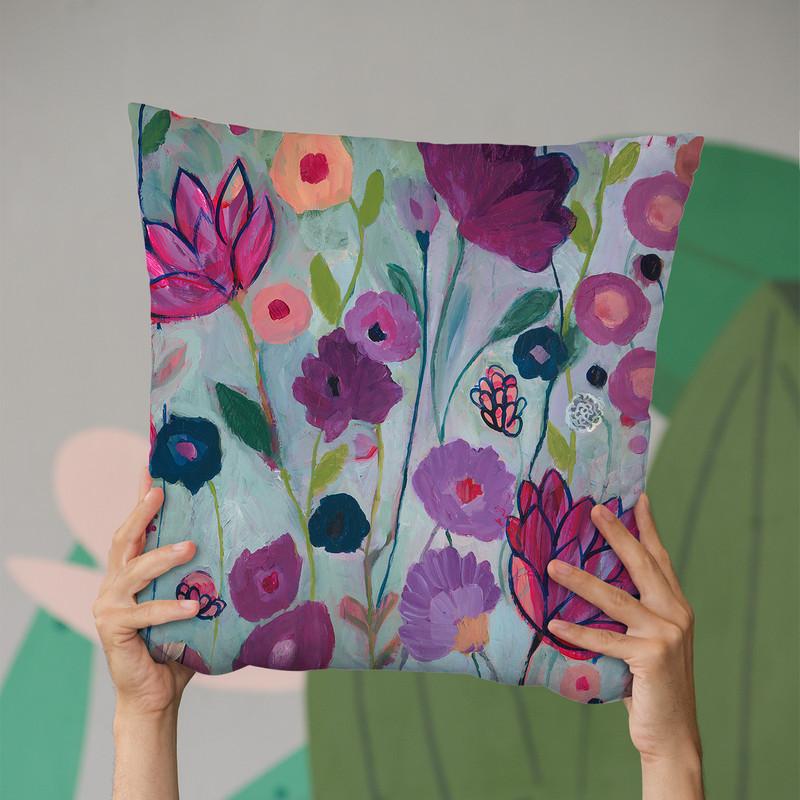 Lilac Throw Pillow By Carrie Schmitt - All About Vibe