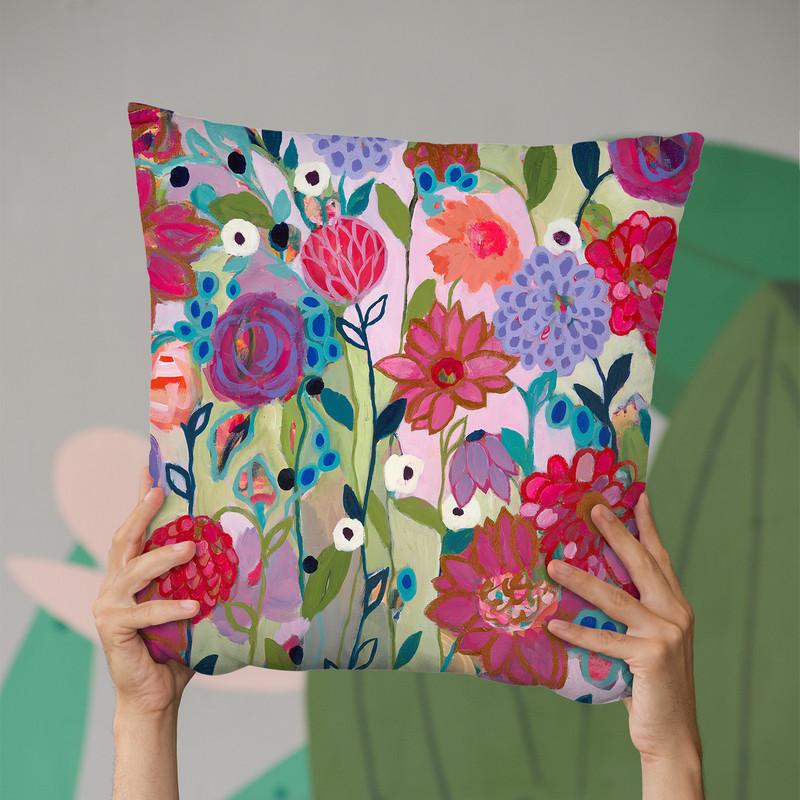 Adventures On The Garden Path Throw Pillow By Carrie Schmitt - All About Vibe