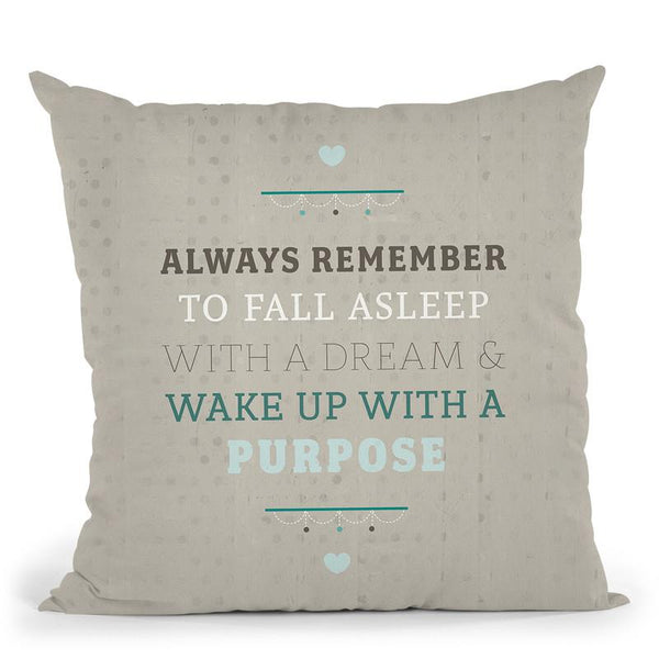 Purposeful Dream Throw Pillow By American Flat - All About Vibe