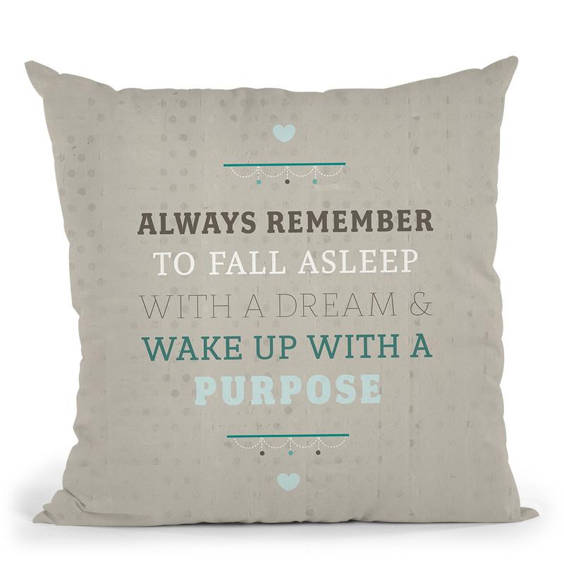 Purposeful Dream Throw Pillow By American Flat - All About Vibe