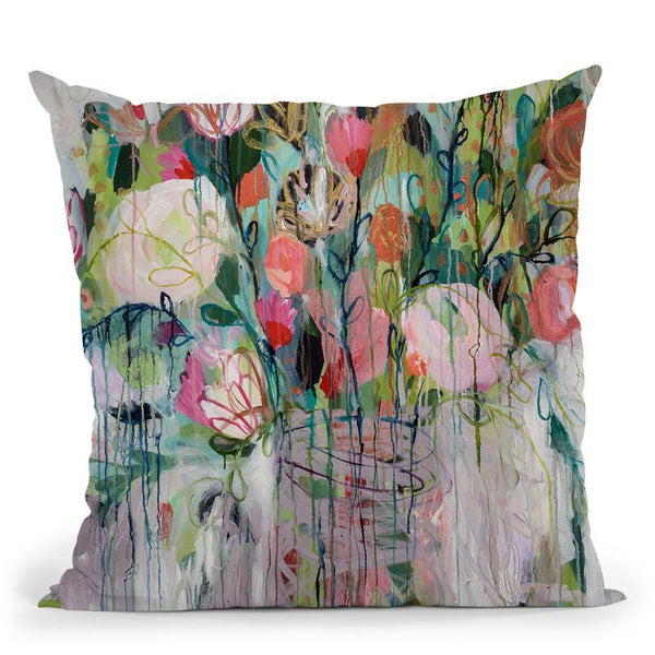 Springowers Throw Pillow By Carrie Schmitt - All About Vibe