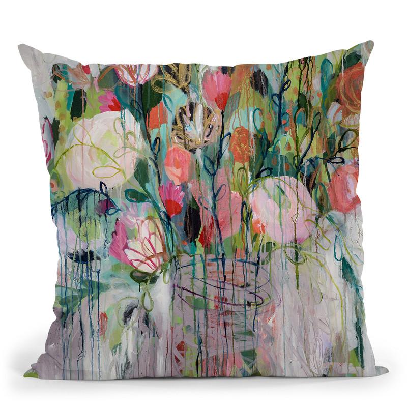 Springowers Throw Pillow By Carrie Schmitt - All About Vibe