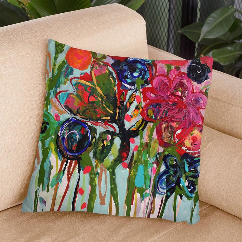 Flower Demo Throw Pillow By Carrie Schmitt - All About Vibe