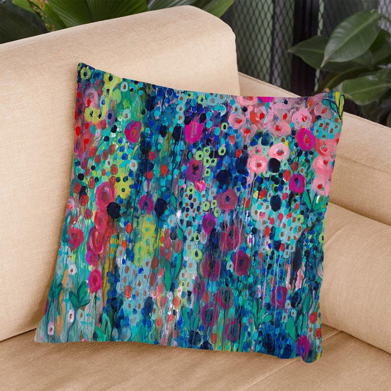 Painted Strings Throw Pillow By Carrie Schmitt - All About Vibe