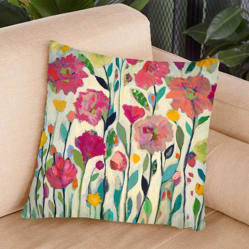 She Lived In Full Bloom Throw Pillow By Carrie Schmitt - All About Vibe